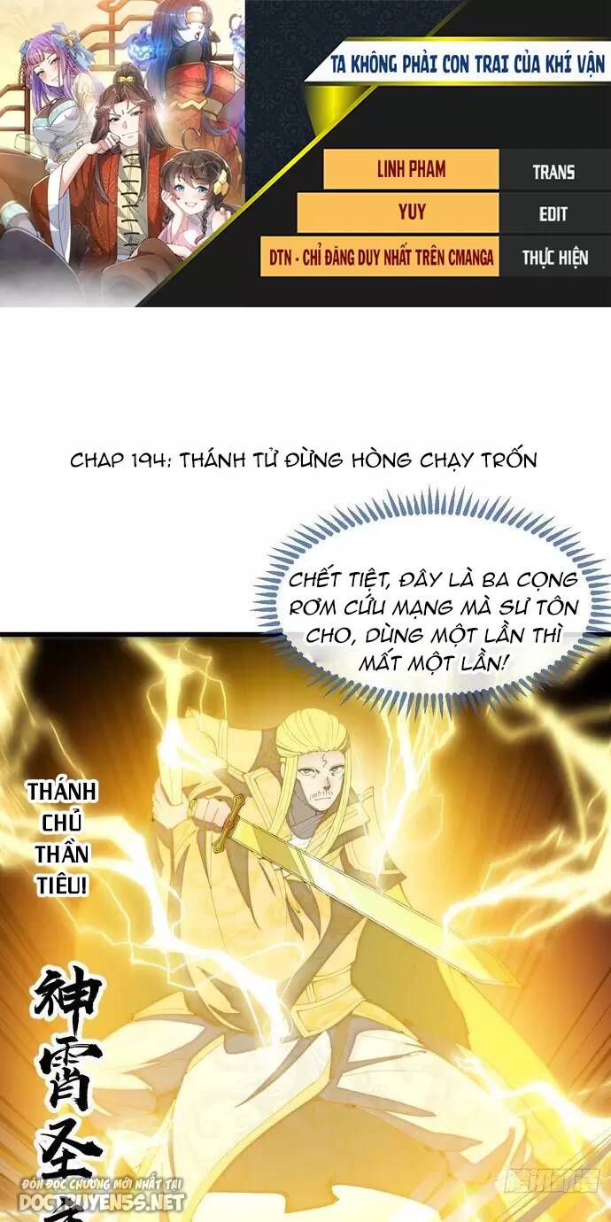 Ta không phải con cưng của khí vận