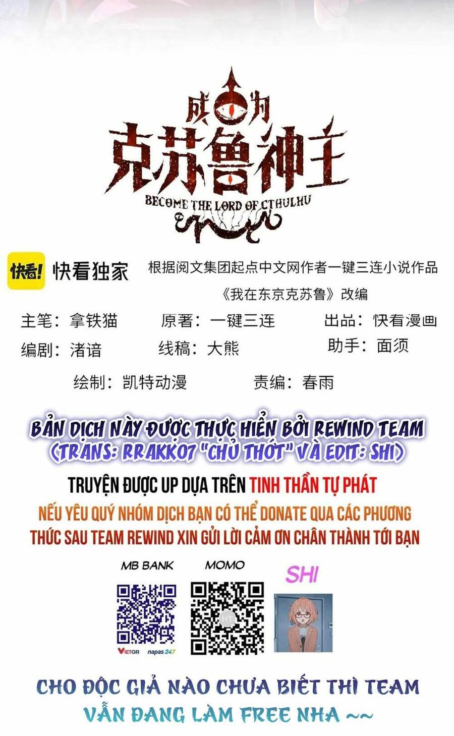 Trở Thành Thần Chủ Cthulhu